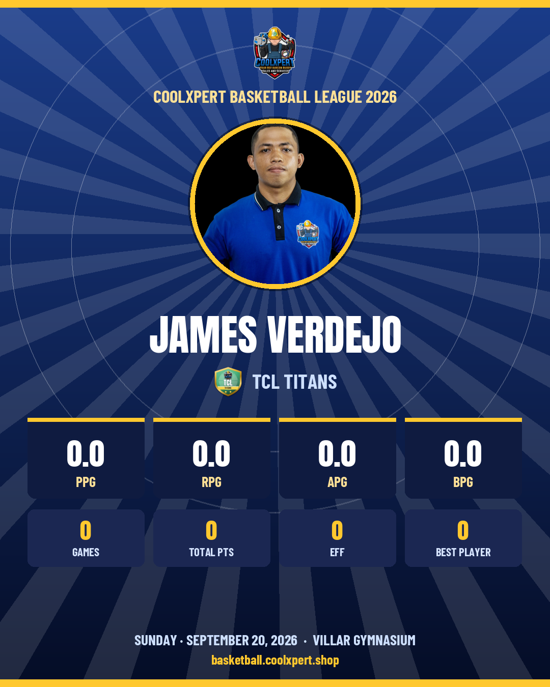 Stat card ni James Verdejo