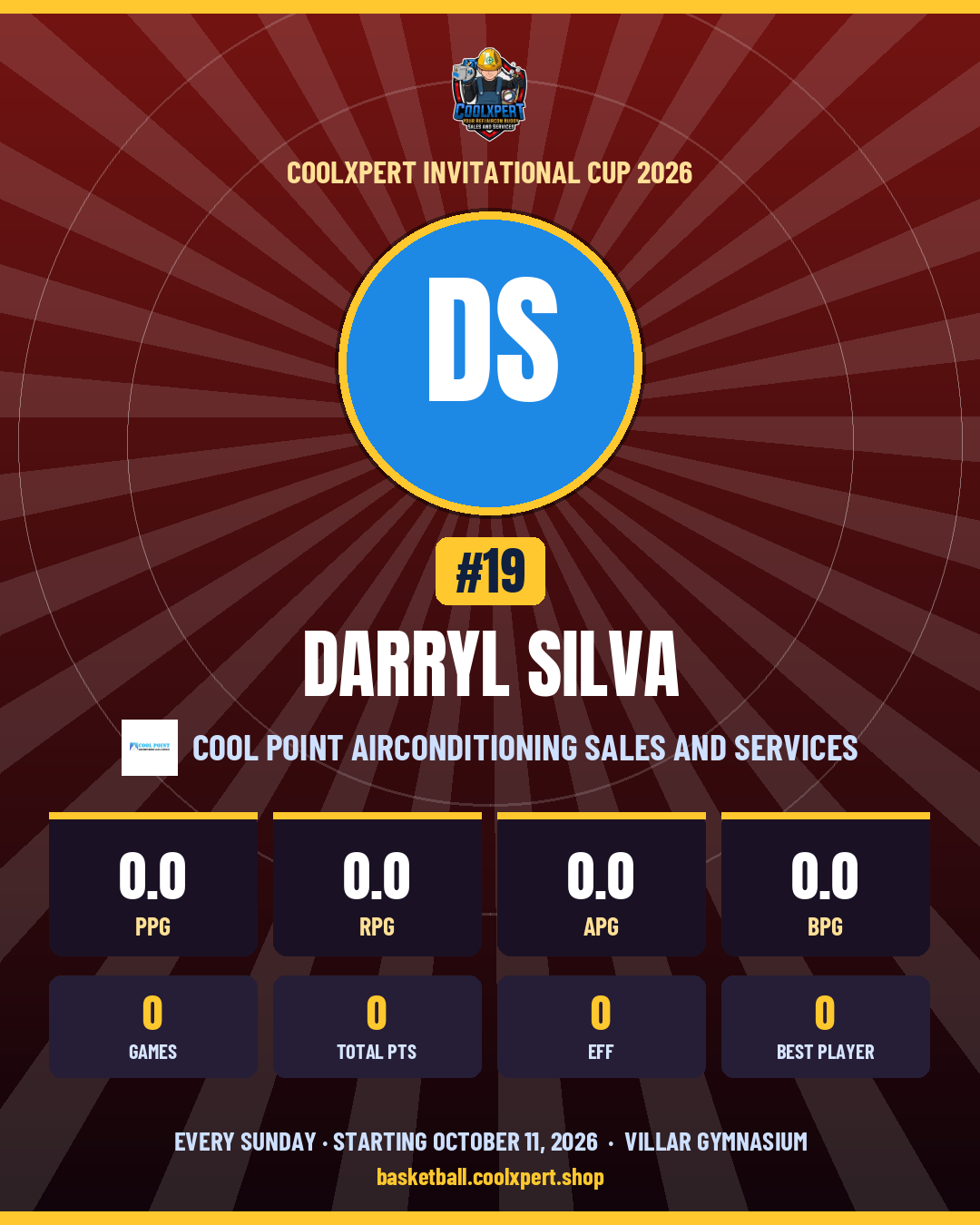 Stat card ni Darryl Silva