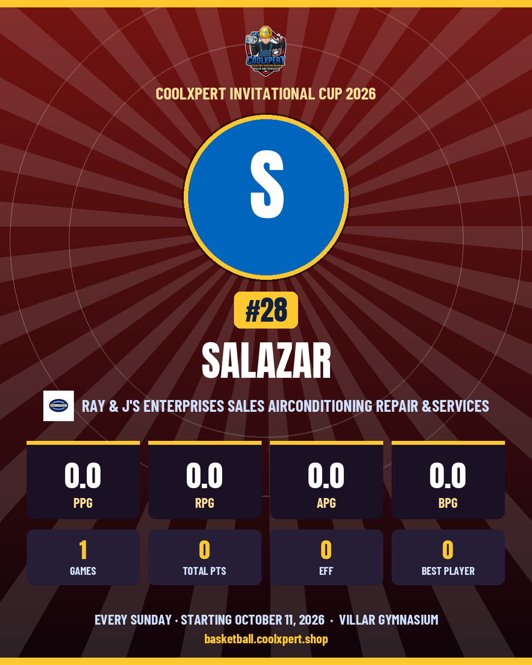 Stat card ni Salazar