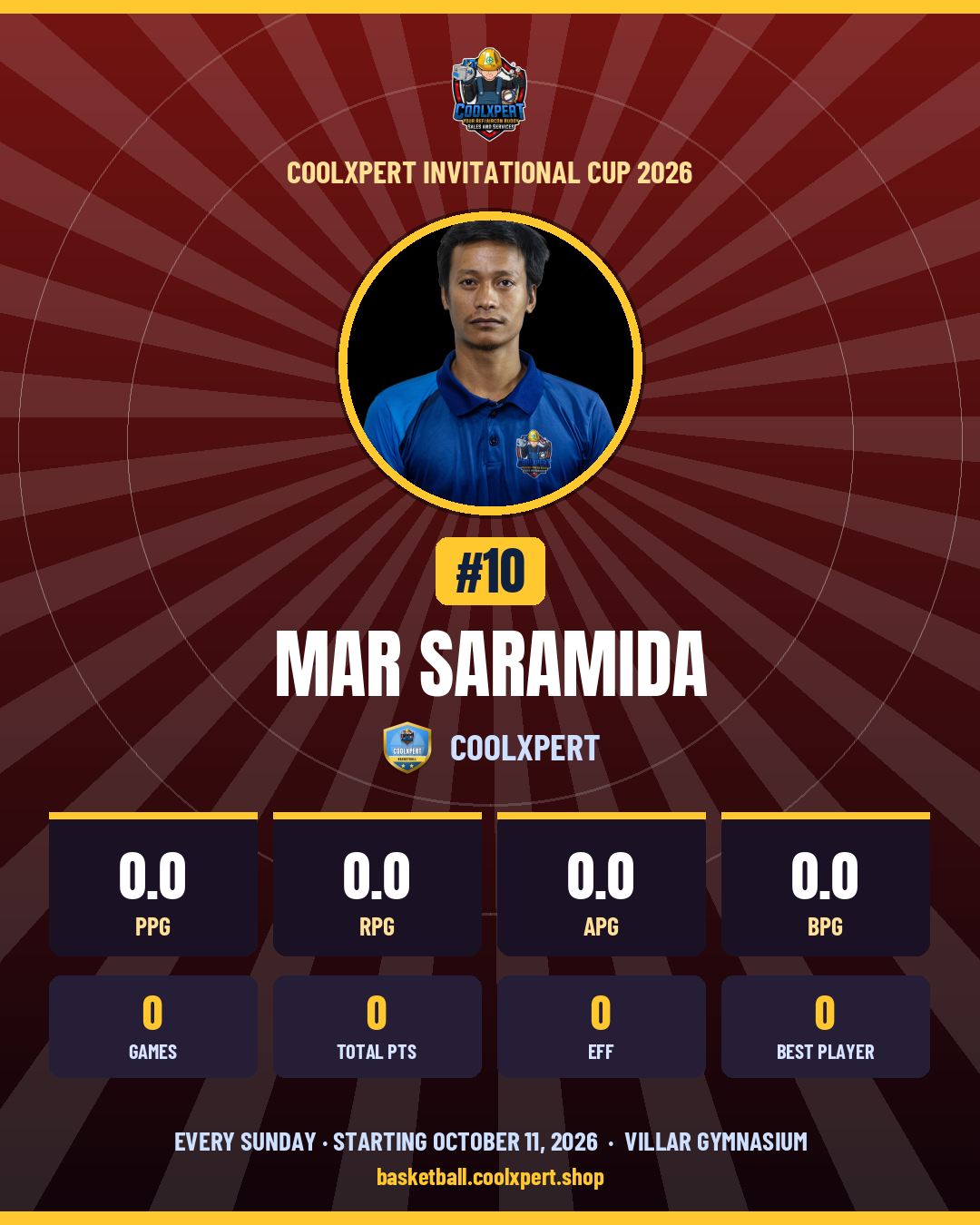 Stat card ni Mar Saramida