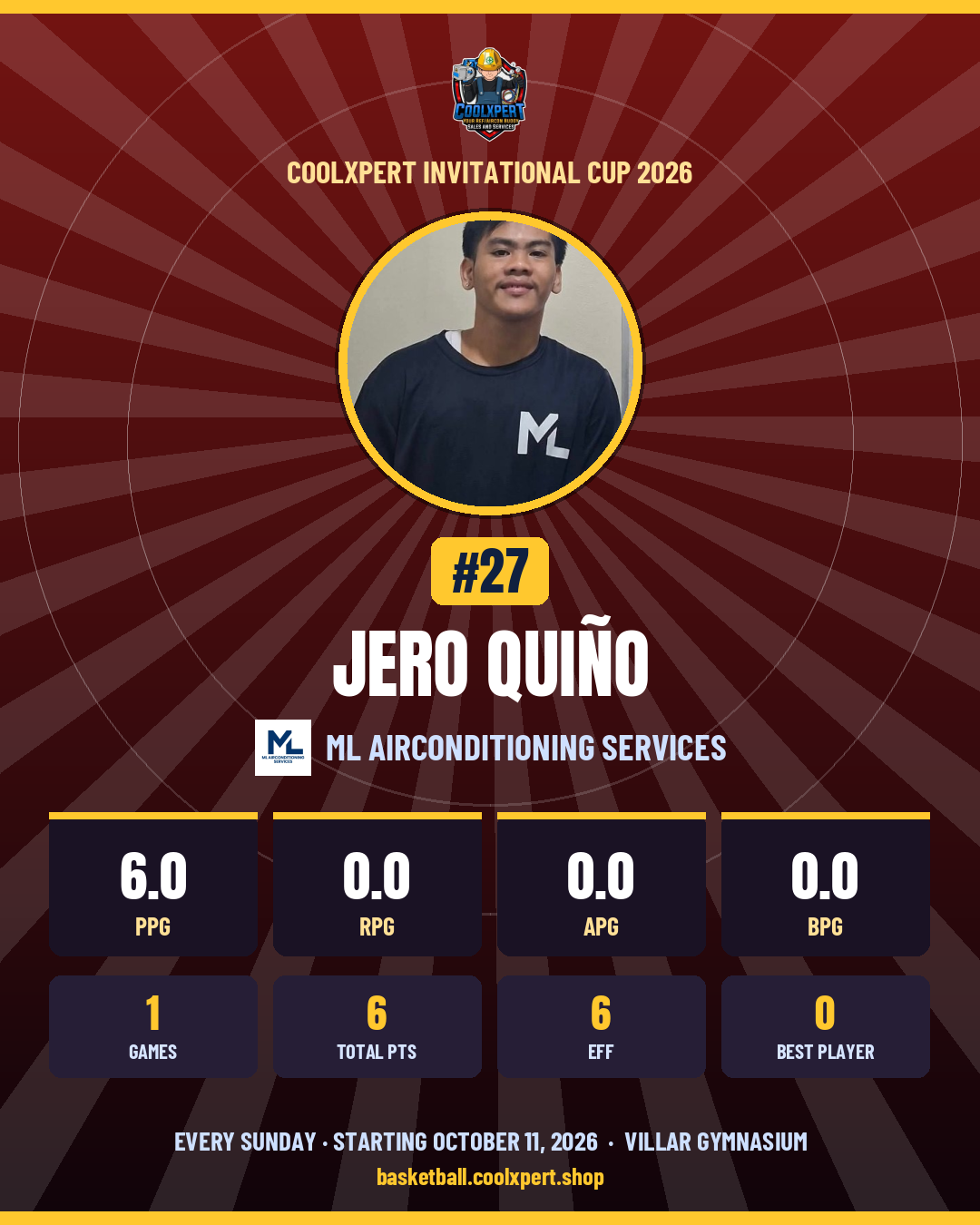 Stat card ni jero quiño
