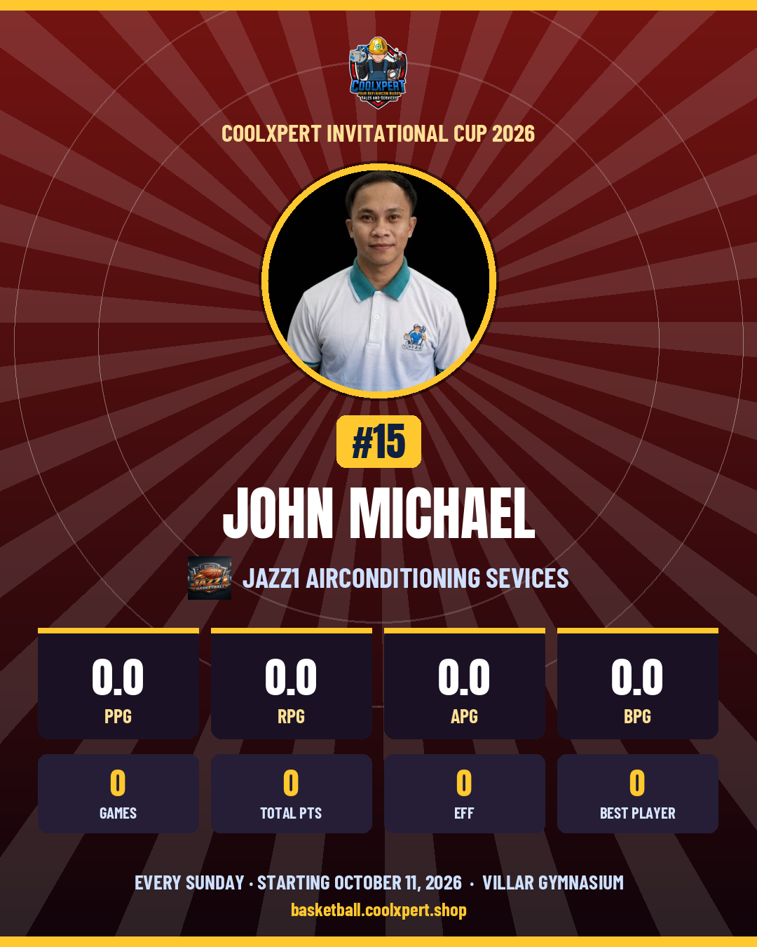 Stat card ni JOHN MICHAEL