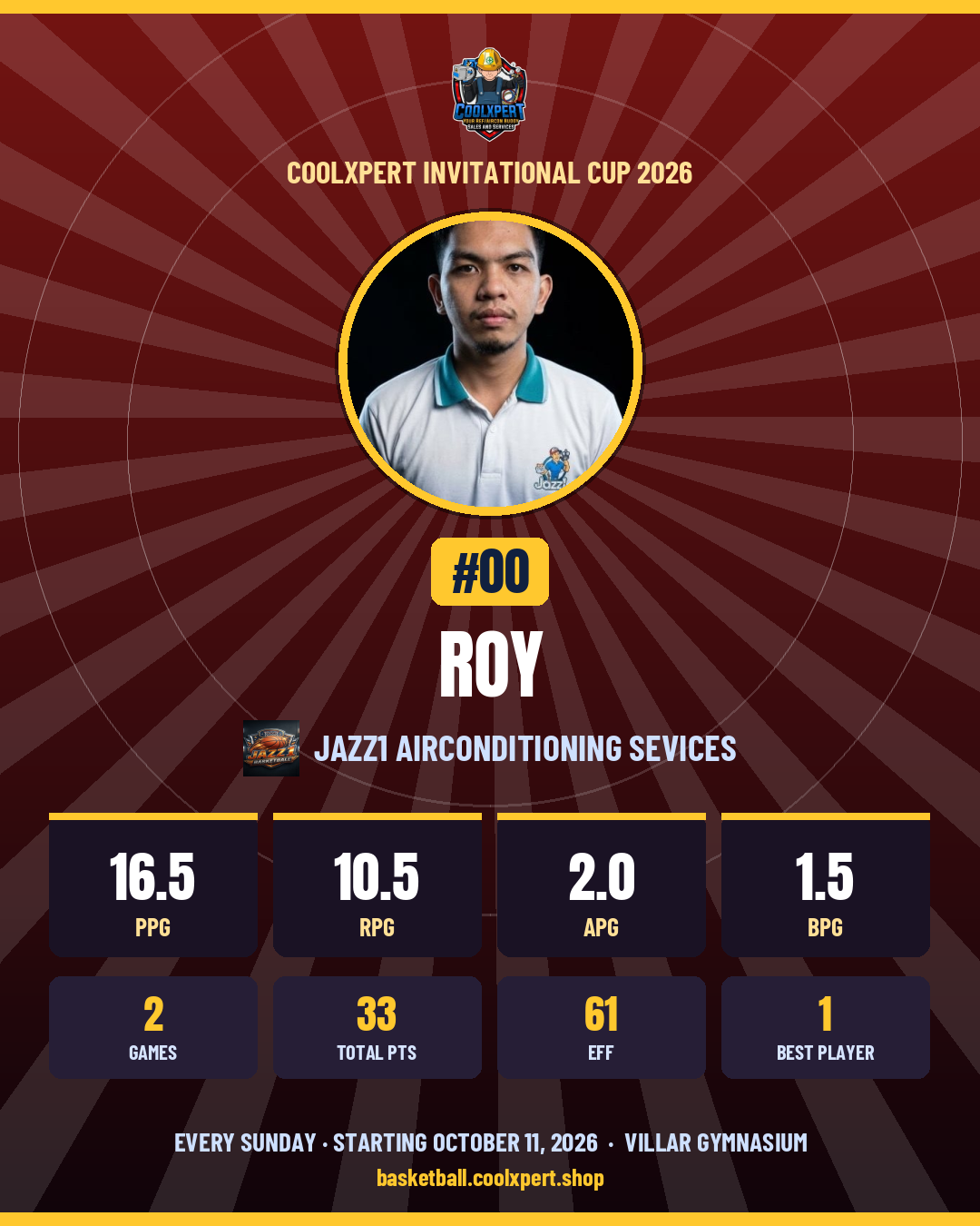 Stat card ni ROY